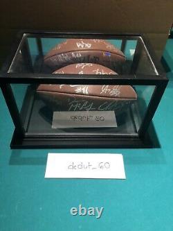 New England Patriots Team Signed Football with Display Case And COA
