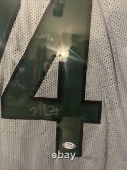 Nick Mangold New York Jets Signed Grey Jersey Autographed PSA COA W display Case