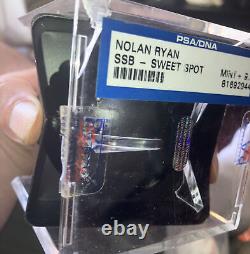 Nolan Ryan Signed Baseball Inscribed with Display Case PSA COA Graded 9.5