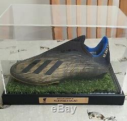 Official Mo Salah Signed Boot in display case with LFC COA Liverpool