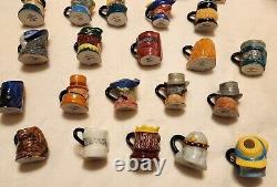 Old English Heritage 25 Miniature Toby Jugs by Peter Jackson with Display Case COA