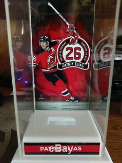 PATRICK ELIAS NEW JERSEY DEVILS SIGNED HOCKEY PUCK with COA AND DISPLAY CASE