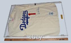 PEE WEE REESE Signed AUTOGRAPH Jersey, COA UACC, NEW Display CASE, DODGERS MLB