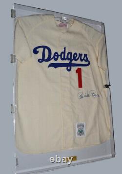 PEE WEE REESE Signed Jersey, COA, UACC RD228, Display CASE Plaque, DODGERS, MLB