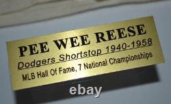 PEE WEE REESE Signed Jersey, COA, UACC RD228, Display CASE Plaque, DODGERS, MLB
