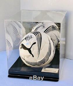 PELE Autographed Puma Brazil Soccer Ball Signed Steiner COA (with display case)