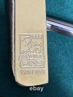 PING 50th Anniversary 1-A Gold Putter With Display Case & COA 252/1000 Rare