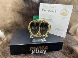 PUMA Game Track Roe Deer Double Track Solid Brass With COA In Display Case