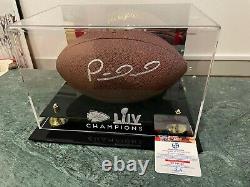 Patrick Mahomes Superbowl LIV Autographed Football In Display Case With Ga/coa