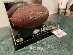 Patrick Mahomes Superbowl LIV Autographed Football In Display Case With Ga/coa