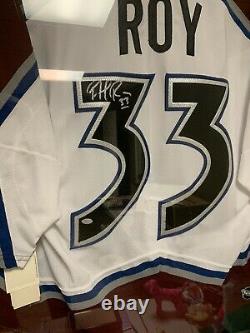 Patrick Roy Colorado Avalanche Signed CCM jersey with COA In Avs Display Case