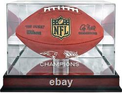 Patriots Football Logo Display Case Fanatics Authentic COA Item#11794117