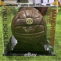 Paul Scholes Signed Football Manchester United Legend Display Case COA