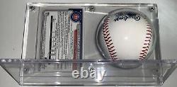 Pete Crow-Armstrong Autographed OML Baseball & Cubs RC Beckett BAS COA Display