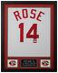 Pete Rose Autographed & Framed White Cincinnati Jersey Auto Jsa Coa