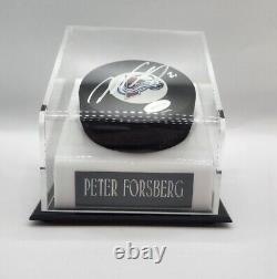 Peter Forsberg Hockey Signed Puck with Acrylic Display Case COA