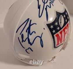 Peyton Eli Archie Manning Signed NFL Mini Helmet in Display Case Steiner COA