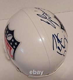 Peyton Eli Archie Manning Signed NFL Mini Helmet in Display Case Steiner COA