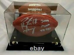 Peyton Manning MVP signed official NFL football with COA includes display case