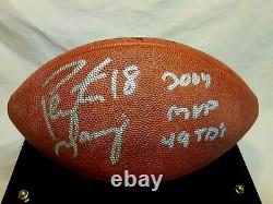 Peyton Manning MVP signed official NFL football with COA includes display case