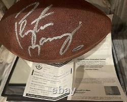 Peyton Manning Signed The Duke Football Upperdeck COA With Display Case