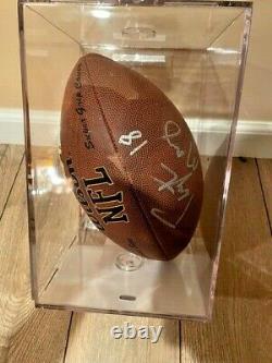 Peyton Manning signed Autographed Wilson NFL Football /coa + Display case