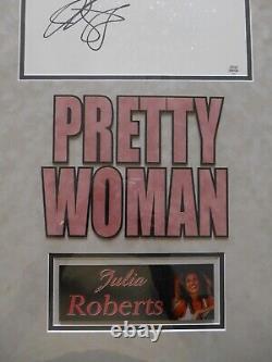 Pretty Woman Julia Roberts autographed photo in display frame with COA on back