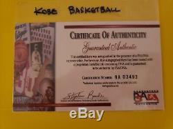 RARE Kobe Bryant 1996 Rookie SIGNED Spalding basketball PSA DNA COA display case