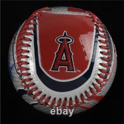 RARE Nolan Ryan Signed Angels Logo Baseball With Display Case PSA COA Graded 10