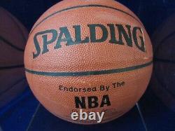 RARE SIGNED WithCOA JASON KIDD NBA SPALDING BASKETBALL WithCUBE DISPLAY CASE