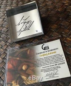 RARE TIGER WOODS SIGNED 1995 CARD In Display Case GAI COA PGA LegendAuthentic