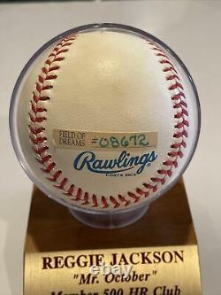 REGGIE JACKSON Signed Baseball ONL Rawlings JSA COA With Display Case