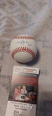 ROGER CLEMENS AUTOGRAPHED OFFICIAL RAWLINGS BASEBALL JSA COA with Display Case