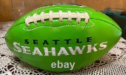 RUSSELL WILSON Signed Football In Display Case With COA NEW