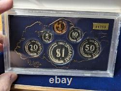 Rare 1982 6-Coin Singapore Silver Proof Set with Numbered COA & Display Case