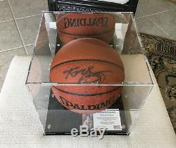 Rare Kobe Bryant Signed NBA Basketball in Display Case with PSA COA