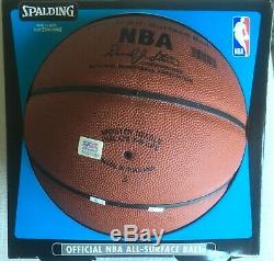 Rare Kobe Bryant Signed NBA Basketball in Display Case with PSA COA