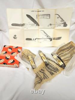 Rare! Vintage! CASE XX GUNBOAT Knives Set, Factory Display Box! COA #0174