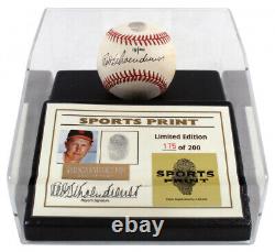 Red Schoendienst Signed LE NL Baseball w Thumbprint w Display Case Sports Prints