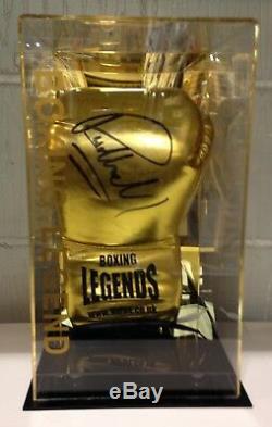 Richie Woodhall hand signed boxing glove in a display case RARE COA