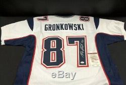Rob Gronkowski JSA Autographed Patriots Jersey COA with Display Case