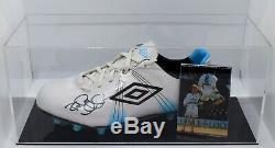 Rod Wallace Signed Autograph Football Boot Display Case Leeds Utd AFTAL COA