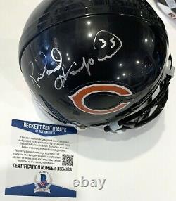 Roland Harper Autographed Chicago Bears Mini Helmet Beckett BAS COA Display Case
