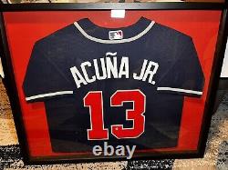 Ronald Acuna Jr Signed Jersey With Display Case And Withcoa