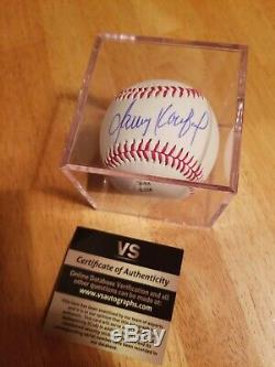 SANDY KOUFAX AUTOGRAPHED Signed MLB BASEBALL With COA & Display Case
