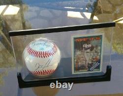 SIGNED METS YANKEES DOC GOODEN BASEBALL & CARD DISPLAY CASE WithINSCRIPTIONS COA