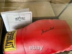 SIGNED Muhammad Ali Signed Boxing Glove Stacks of Plaques COA in display case