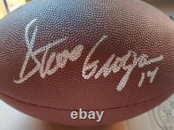 STEVE GROGAN Signed Wilson NFL Football (PSADNA ITP COA) WithDisplay