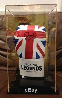 Saint George Groves Hand Signed Boxing Glove IN A LEGENDS DISPLAY CASE Coa AFTAL