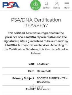 Scottie Pippen Autographed Basketball PSA COA